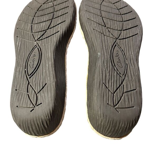 Clarks Artisan Leather Thong Sandals Turquoise Beaded Accent Sz 7 - Picture 6 of 10